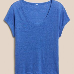 Banana Republic Scoop Neck Linen Tee